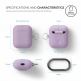 Elago Airpods Silicone Hang Case - силиконов калъф с карабинер за Apple Airpods (лилав) 3