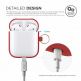 Elago Airpods Silicone Hang Case - силиконов калъф с карабинер за Apple Airpods (червен) 3