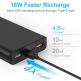 TeckNet iEP12000 20000mAh External Battery Power Bank - качествена външна батерия 20000mAh с USB-A и USB-C портове за зареждане на мобилни устройства (черен) 3