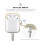 Elago Duo Hang Silicone Case - силиконов калъф за Apple Airpods (златист-фосфоресциращ) 1