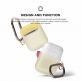 Elago Duo Hang Silicone Case - силиконов калъф за Apple Airpods (златист-фосфоресциращ) 3