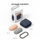 Elago Duo Hang Silicone Case - силиконов калъф за Apple Airpods (тъмносин) 2