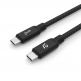 ADAM Elements CASA C200 USB-C Cable 100W - USB-C към USB-C кабел за MacBook и устройства с USB-C порт (200 cm) (черен) 3