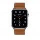 Apple Watch Hermès Series 4, 40mm Stainless Steel Case with Fauve Barenia Leather Single Tour, GPS + Cellular - умен часовник от Apple 1