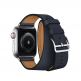 Apple Watch Hermès Series 4, 40mm Stainless Steel Case with Indigo Swift Leather Double Tour, GPS + Cellular - умен часовник от Apple 3