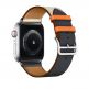Apple Watch Hermès Series 4, 44mm Stainless Steel Case with Indigo/Orange Swift Leather Single Tour, GPS + Cellular - умен часовник от Apple 2