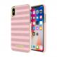 Kate Spade Wrap Glitter Stripe Case - удароустойчив хибриден кейс за iPhone XS, iPhone X (розов) 1