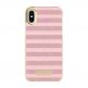 Kate Spade Wrap Glitter Stripe Case - удароустойчив хибриден кейс за iPhone XS, iPhone X (розов) 4