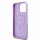 Дизайнерски кожен кейс с MagSafe за iPhone 16 Pro Max - Guess PU Grained Classic Logo MagSafe Leather Hard Case (лилав) 4