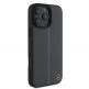 Дизайнерски кожен кейс с MagSafe за iPhone 16 Pro - Mercedes-Benz Genuine Leather Blue Stripe MagSafe Case (тъмносив) 3
