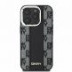 Дизайнерски кожен кейс с MagSafe за iPhone 16 Pro - DKNY PU Checkered Pattern MagSafe Leather Hard Case (черен) 1