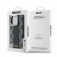 Дизайнерски кожен кейс с MagSafe за iPhone 16 Pro - DKNY PU Checkered Pattern MagSafe Leather Hard Case (черен) 5