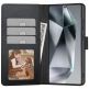 Кожен калъф, тип портфейл за Samsung Galaxy S25 Edge - Tech-Protect Wallet Leather Flip Case (черен) 1