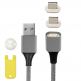 4smarts Magnetic USB Cable GRAVITYCord 2.0 with Two Lightning Connectors - кабел с магнитен накрайник с два Lightning конекторa за устройства с Lightning (100см) (сив) 2