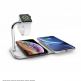 Zens Aluminium Dual Apple Watch 10W Wireless Charger ZEDC05W/00 - двойна станция за безжично зареждане на Qi съвместими устройства (бял) 4