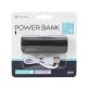 Platinet Power Bank Leather 2600mAh + microUSB cable - външна батерия 2600mAh за зареждане на мобилни устройства (черен) 2