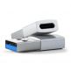 Satechi USB Male To USB-C Female Adapter - адаптер от USB мъжко към USB-C женско за мобилни устройства (сребрист) 2