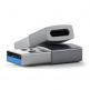 Satechi USB Male To USB-C Female Adapter - адаптер от USB мъжко към USB-C женско за мобилни устройства (тъмносив) 2