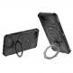 Хибриден удароустойчив кейс с вградена поставка и MagSafe за iPhone 17e, iPhone 16e - Techsuit Carbon Shield Pro Hybrid Case (черен) 3