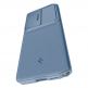 Тънък качествен силиконов (TPU) калъф с капак за камерата за Samsung Galaxy S26 Ultra - Spigen Optik Armor Case (син) 6