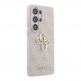 Дизайнерски кожен кейс за Samsung Galaxy S26 Ultra - Guess PU 4G Metal Logo Leather Hard Case (розов) 3