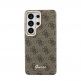 Дизайнерски кожен кейс с MagSafe за Samsung Galaxy S26 Ultra - Guess PU 4G Script Metal Logo Magnetic Case (кафяв) 2