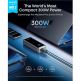 Преносима външна батерия с 2xUSB-C и 1xUSB-A изходи и технология за бързо зареждане - Anker Prime Power Bank 26250 mAh, 300W (тъмносив) 1