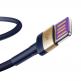 Baseus Cafule Quick Charge USB-C Cable - кабел с въжена оплетка и бързо зареждане за устройства с USB-C порт (100 см) (тъмносин) 1