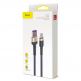 Baseus Cafule Quick Charge USB-C Cable - кабел с въжена оплетка и бързо зареждане за устройства с USB-C порт (100 см) (тъмносин) 6