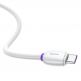 Baseus Purple Ring Quick Charge USB-C Cable - бърз USB-C кабел (5A) за устройства с USB-C порт (100 см) (бял) 4
