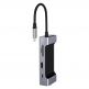 Baseus USB-C Square Desk Series Hub CATXF-0G - мултифункционален хъб за свързване на допълнителна периферия за устройства с USB-C (тъмносив) 1