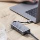 Baseus USB-C Square Desk Series Hub CATXF-0G - мултифункционален хъб за свързване на допълнителна периферия за устройства с USB-C (тъмносив) 3