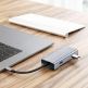 Baseus USB-C Square Desk Series Hub CATXF-0G - мултифункционален хъб за свързване на допълнителна периферия за устройства с USB-C (тъмносив) 4