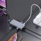 Baseus USB-C Square Desk Series Hub CATXF-0G - мултифункционален хъб за свързване на допълнителна периферия за устройства с USB-C (тъмносив) 5