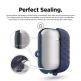 Elago Airpods Waterproof Active Hang Case - водоустойчив силиконов калъф с карабинер за Apple Airpods (тъмносин) 2