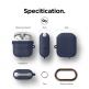 Elago Airpods Waterproof Active Hang Case - водоустойчив силиконов калъф с карабинер за Apple Airpods (тъмносин) 7