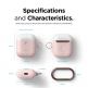 Elago Airpods Duo Hang Silicone Case - силиконов калъф за Apple Airpods 2 with Wireless Charging Case (розов-бял) 6