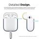 Elago Airpods Duo Silicone Case - силиконов калъф за Apple Airpods 2 with Wireless Charging Case (тъмносин-бял) 6