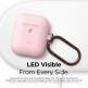 Elago Airpods Silicone Hang Case - силиконов калъф с карабинер за Apple Airpods 2 with Wireless Charging Case (светлорозов) 2