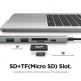 Elago Multi 6 in 1 USB-C Hub Card Reader - мултифункционален хъб за свързване на допълнителна периферия за устройства с USB-C (тъмносив) 3