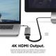 Elago Multi 6 in 1 USB-C Hub Card Reader - мултифункционален хъб за свързване на допълнителна периферия за устройства с USB-C (тъмносив) 4