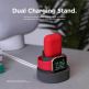 Elago Duo Charging Hub - силиконова поставка за зареждане на iPhone, Apple Watch и Apple AirPods (тъмносива) 5