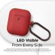 Elago Airpods Silicone Hang Case - силиконов калъф с карабинер за Apple Airpods 2 with Wireless Charging Case (червен) 3