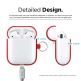 Elago Airpods Silicone Hang Case - силиконов калъф с карабинер за Apple Airpods 2 with Wireless Charging Case (червен) 4