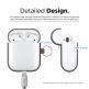 Elago Airpods Silicone Hang Case - силиконов калъф с карабинер за Apple Airpods 2 with Wireless Charging Case (тъмносив) 7