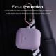 Elago Airpods Silicone Hang Case - силиконов калъф с карабинер за Apple Airpods 2 with Wireless Charging Case (лилав) 4