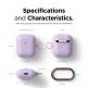 Elago Airpods Silicone Hang Case - силиконов калъф с карабинер за Apple Airpods 2 with Wireless Charging Case (лилав) 6