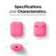 Elago Airpods Silicone Case - силиконов калъф за Apple Airpods 2 with Wireless Charging Case (розов-фосфор) 4