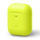Elago Airpods Silicone Case - силиконов калъф за Apple Airpods 2 with Wireless Charging Case (жълт-фосфор) 1