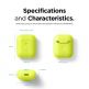 Elago Airpods Silicone Case - силиконов калъф за Apple Airpods 2 with Wireless Charging Case (жълт-фосфор) 5